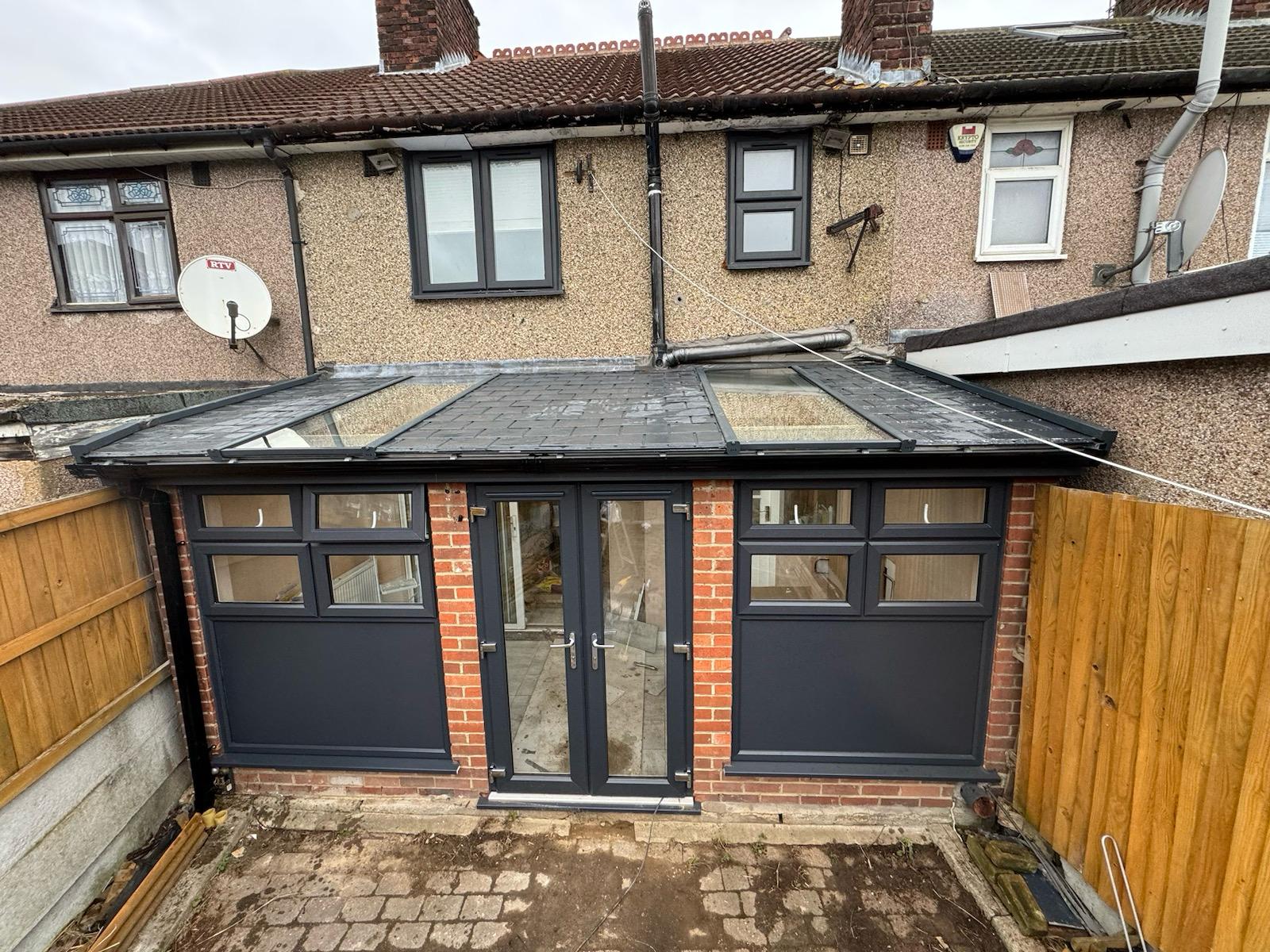 after - ultraframe solid conservatory roof