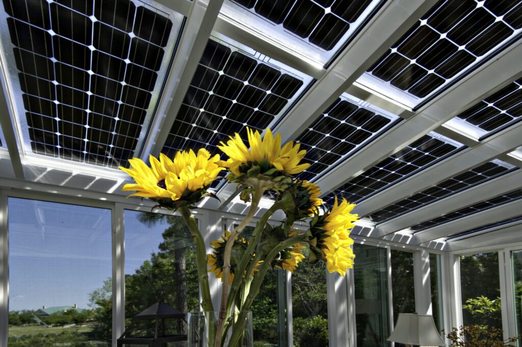 solar panels on conservatory roof